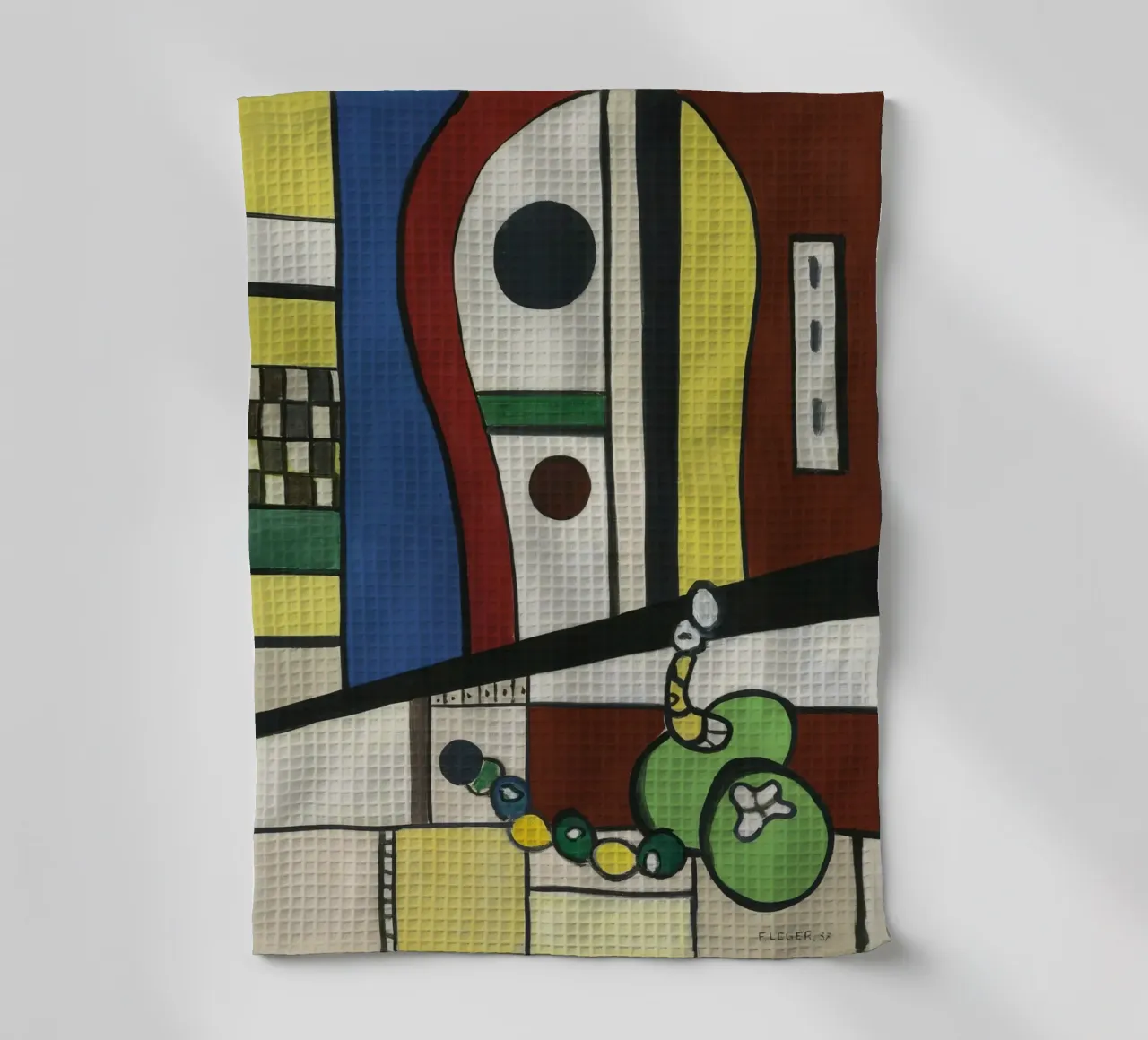 La "Composizione di nature morte" di Léger - Abstra cubista e modernista canovaccio da cucina da NorwesClub