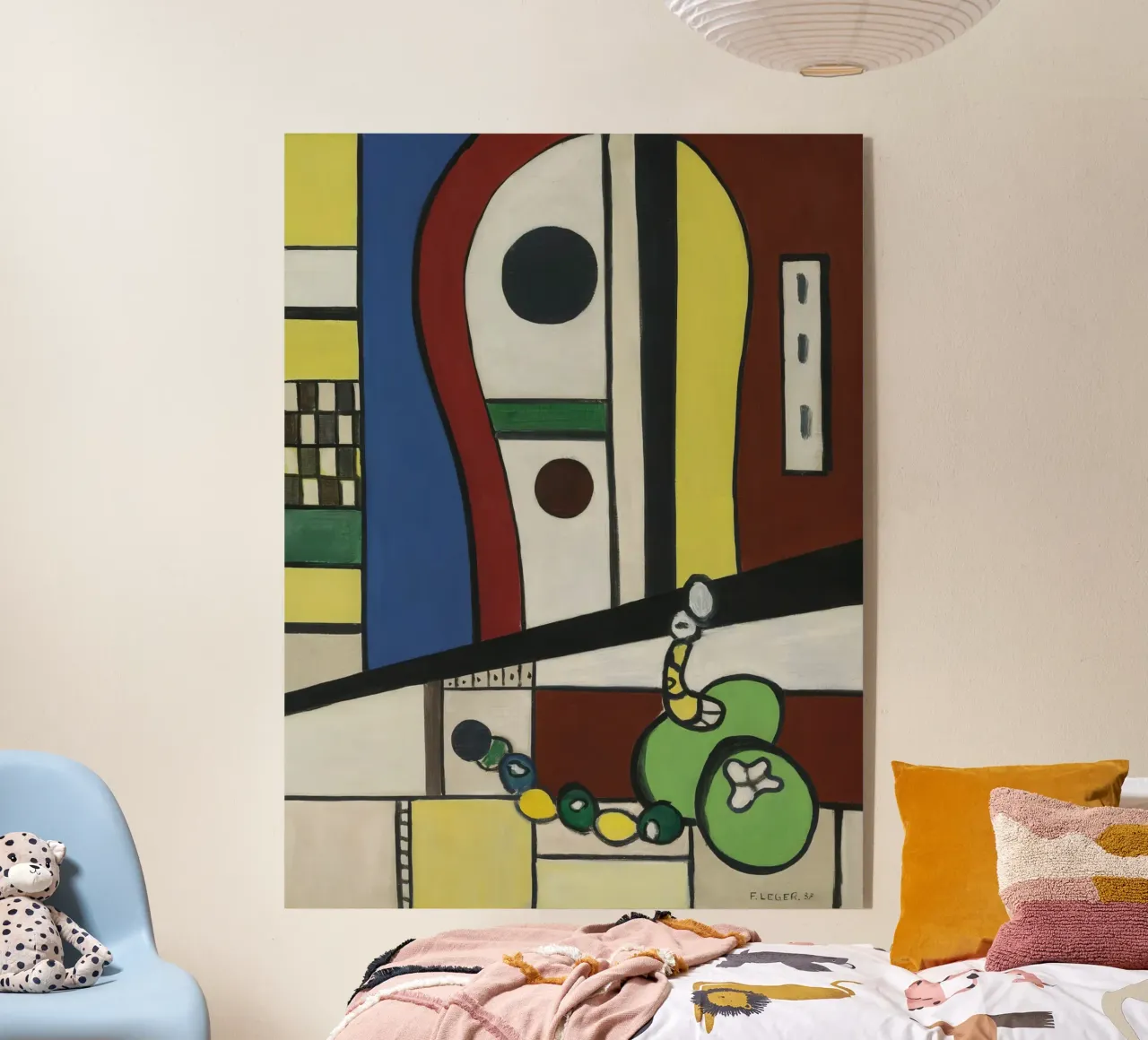 La "Composizione di nature morte" di Léger - Abstra cubista e modernista plexiglass da NorwesClub