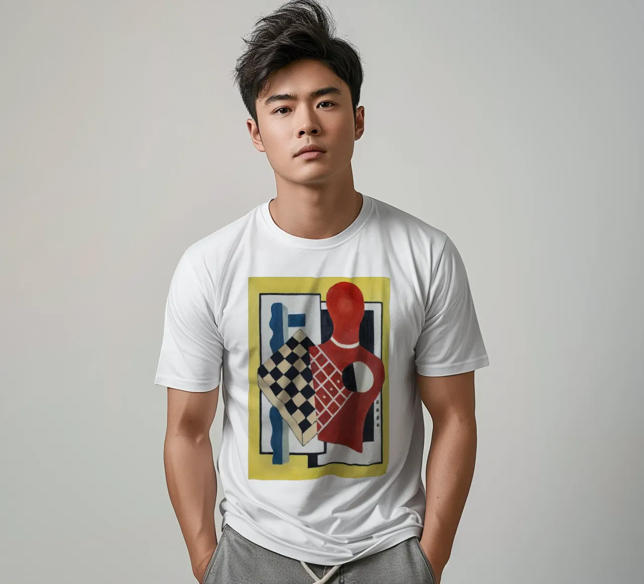 Léger's "Checkerboard Composition" - Cubist Abstract & Moder t-shirt by NorwesClub