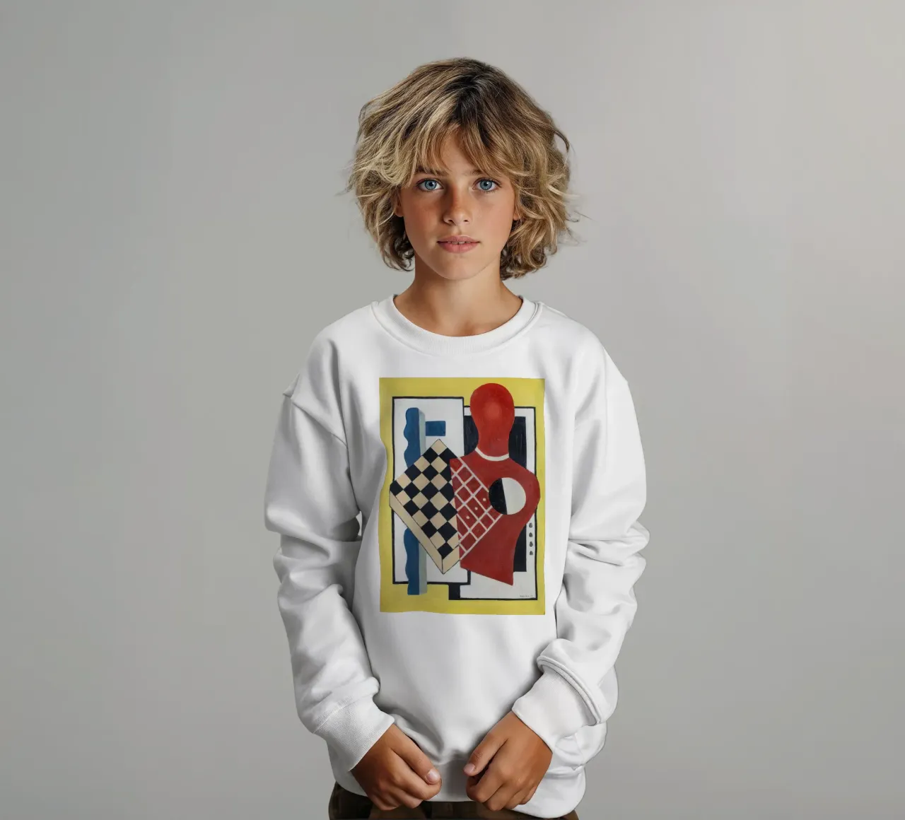 La "Composizione a scacchiera" di Léger - Cubismo astratto e moderno felpa bambino da NorwesClub
