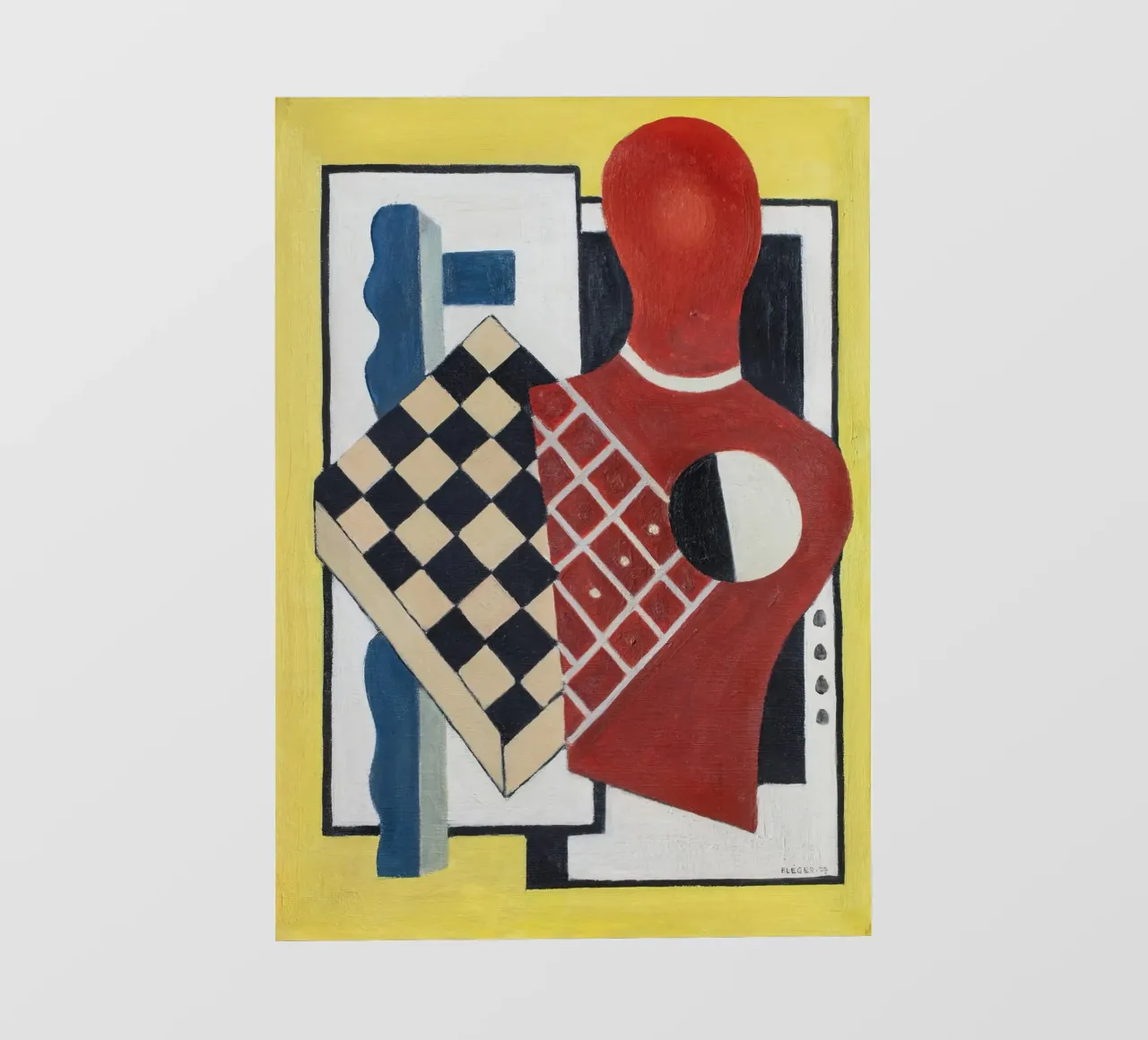 La "Composizione a scacchiera" di Léger - Cubismo astratto e moderno pellicola backlit da NorwesClub