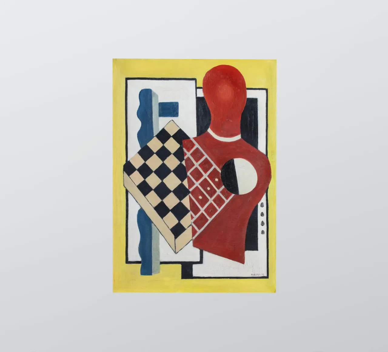 Léger's "Checkerboard Composition" - Cubist Abstract & Moder sticker by NorwesClub