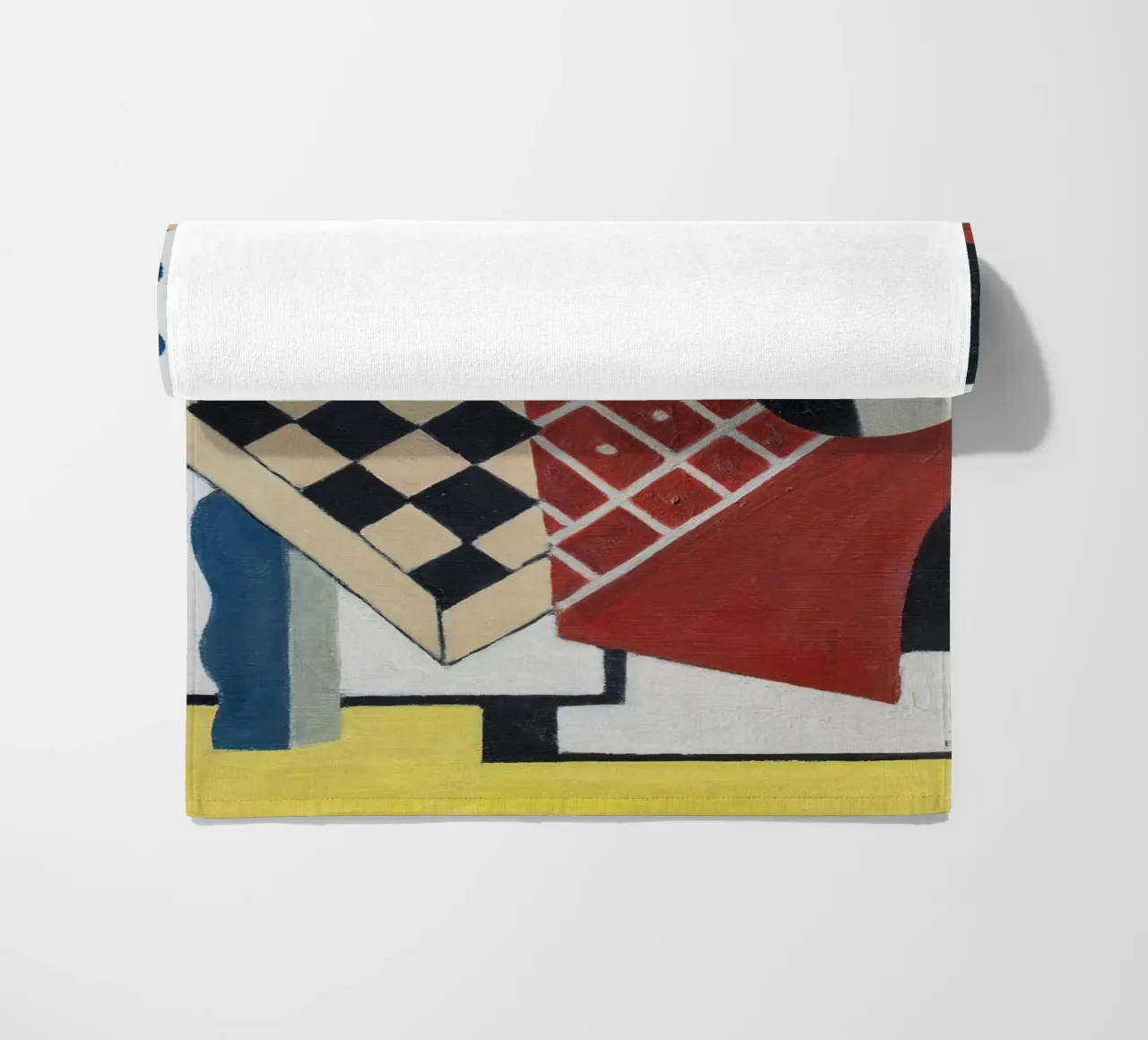Léger's "Checkerboard Composition" - Cubist Abstract & Moder beach towel by NorwesClub