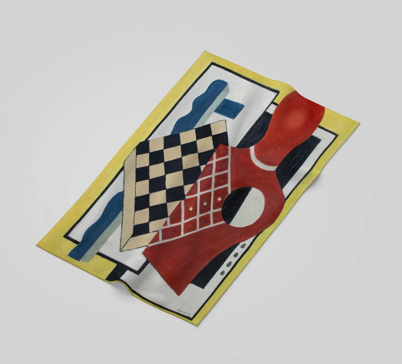 Léger's "Checkerboard Composition" - Cubist Abstract & Moder beach towel by NorwesClub