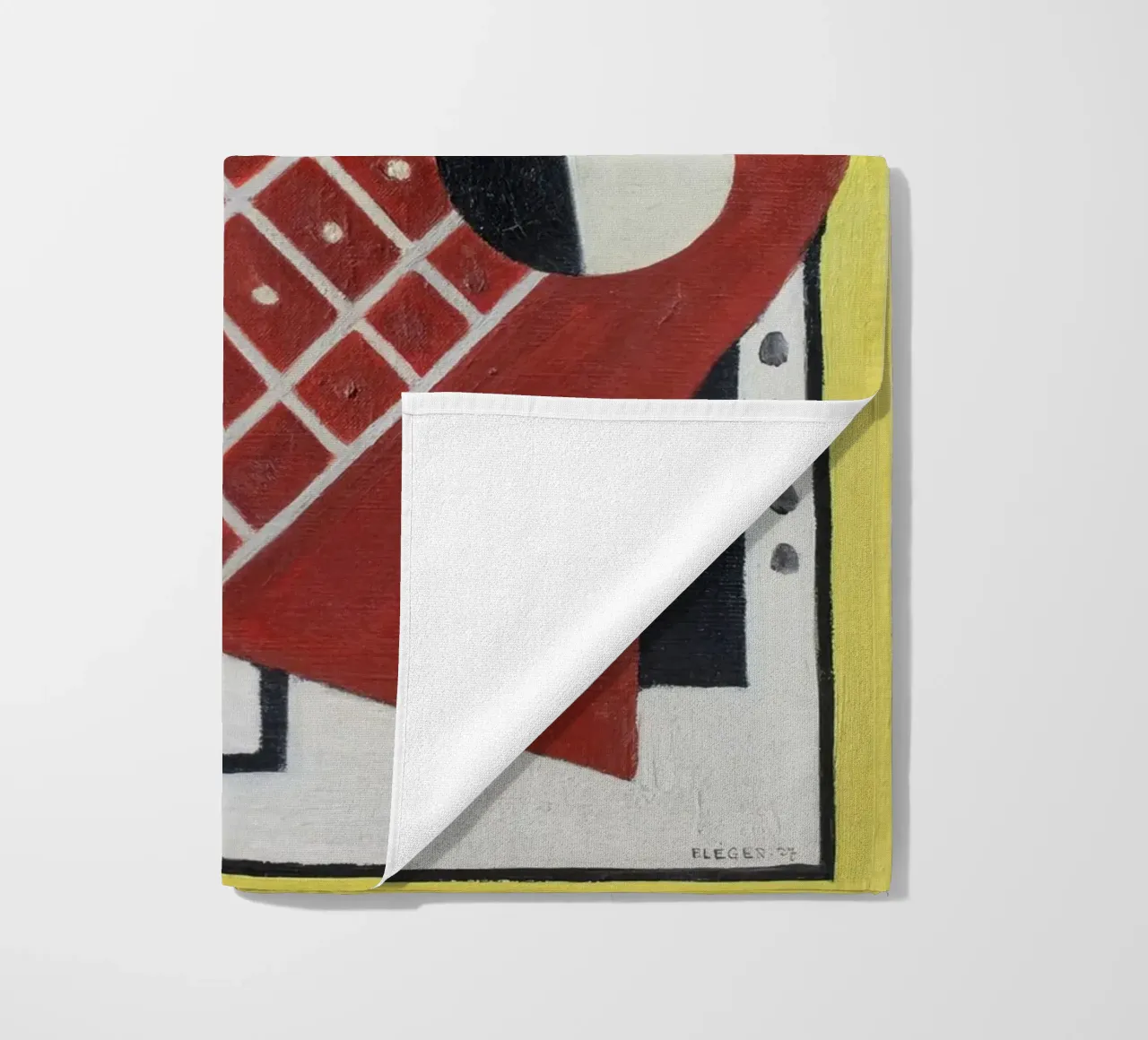 Léger's "Checkerboard Composition" - Cubist Abstract & Moder beach towel by NorwesClub