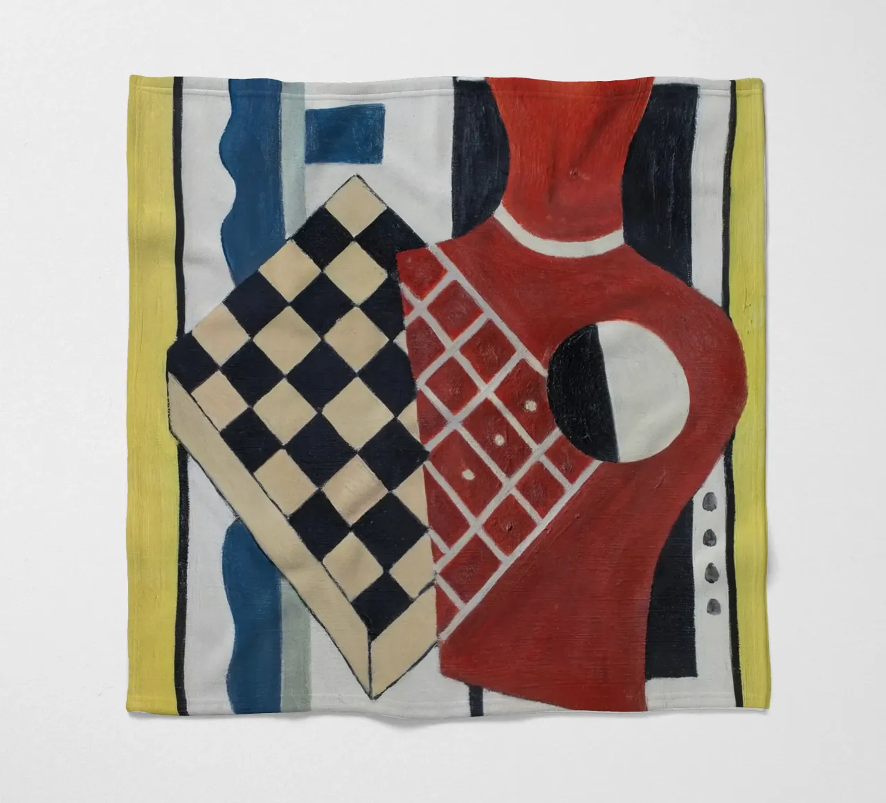 Léger's "Checkerboard Composition" - Cubist Abstract & Moder fleece blanket by NorwesClub