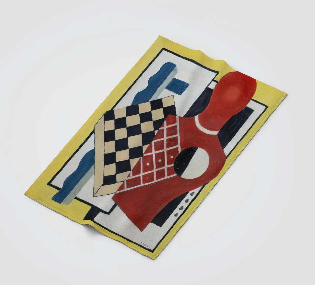 Léger's "Checkerboard Composition" - Cubist Abstract & Moder fleece blanket by NorwesClub