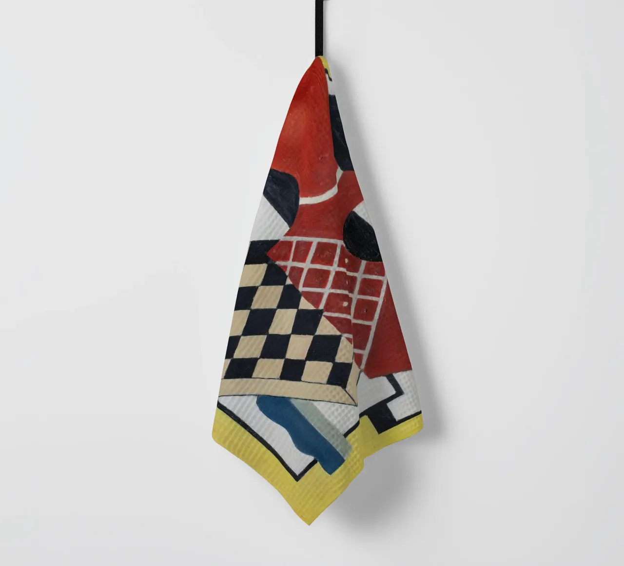 Léger's "Checkerboard Composition" - Cubist Abstract & Moder tea towel by NorwesClub