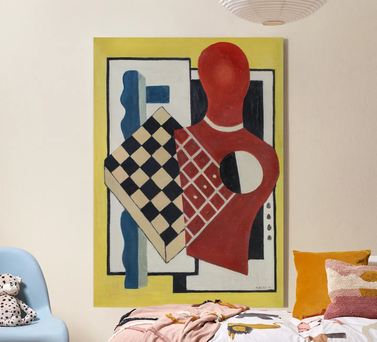 Composición en damero" de Léger - Cubismo abstracto y moderno metacrilato de NorwesClub