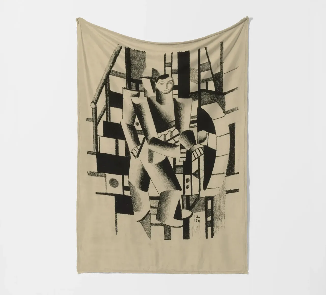 La "Composizione di due figure" di Léger - Figurazione cubista e modernista coperta in pile da NorwesClub