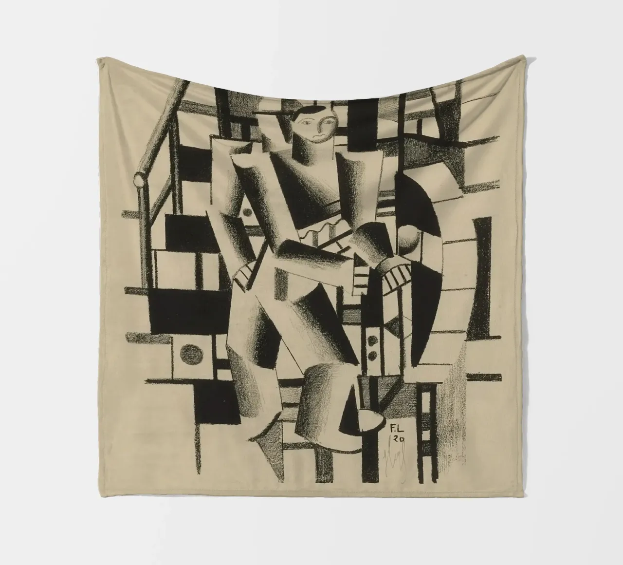La "Composizione di due figure" di Léger - Figurazione cubista e modernista coperta in pile da NorwesClub