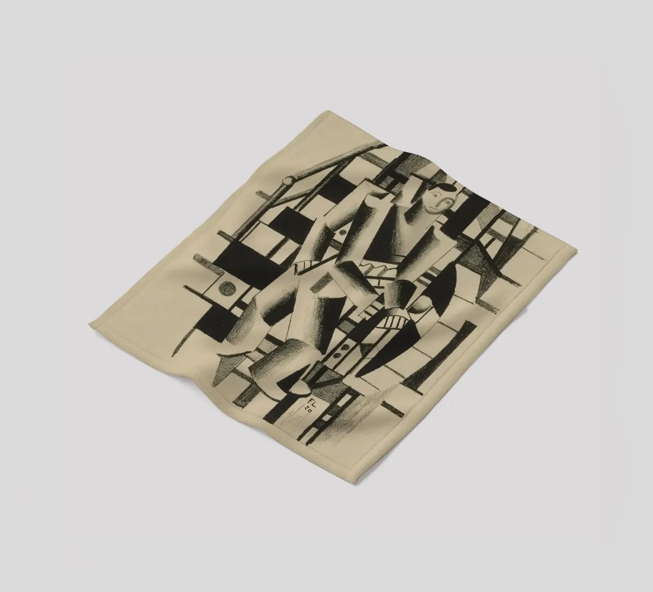 La "Composizione di due figure" di Léger - Figurazione cubista e modernista coperta in pile da NorwesClub