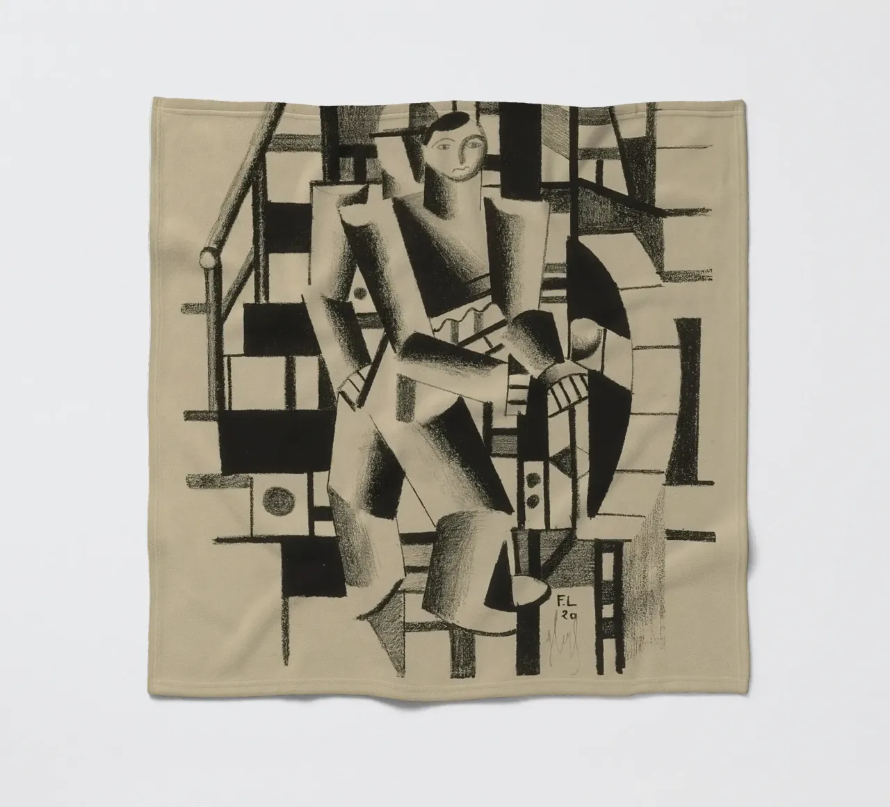 La "Composizione di due figure" di Léger - Figurazione cubista e modernista coperta in pile da NorwesClub