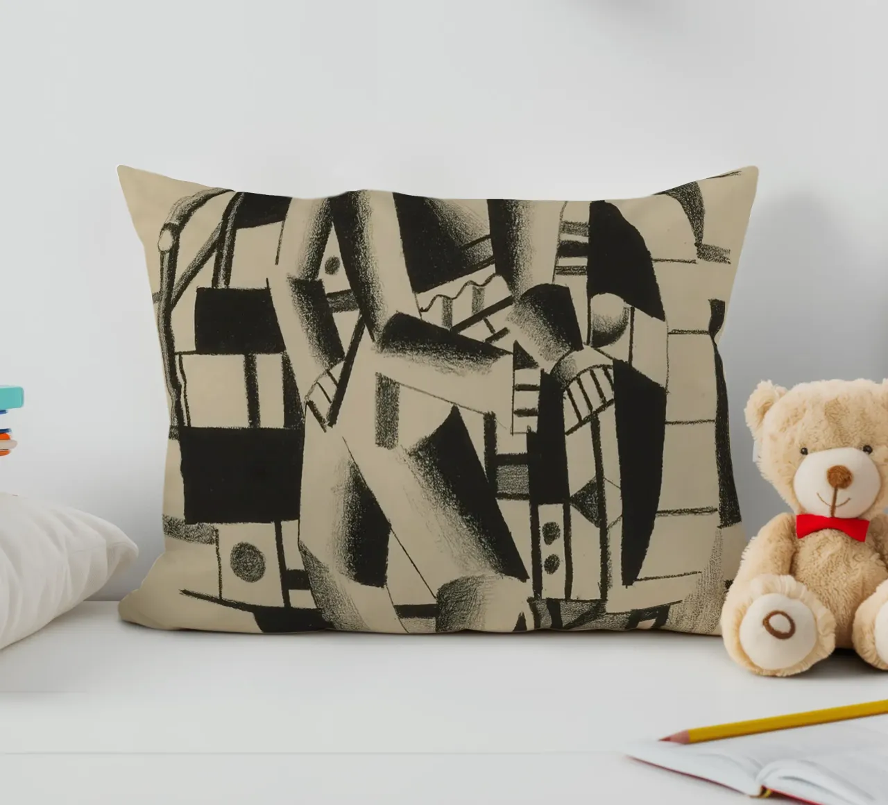 La "Composizione di due figure" di Léger - Figurazione cubista e modernista cuscino da NorwesClub