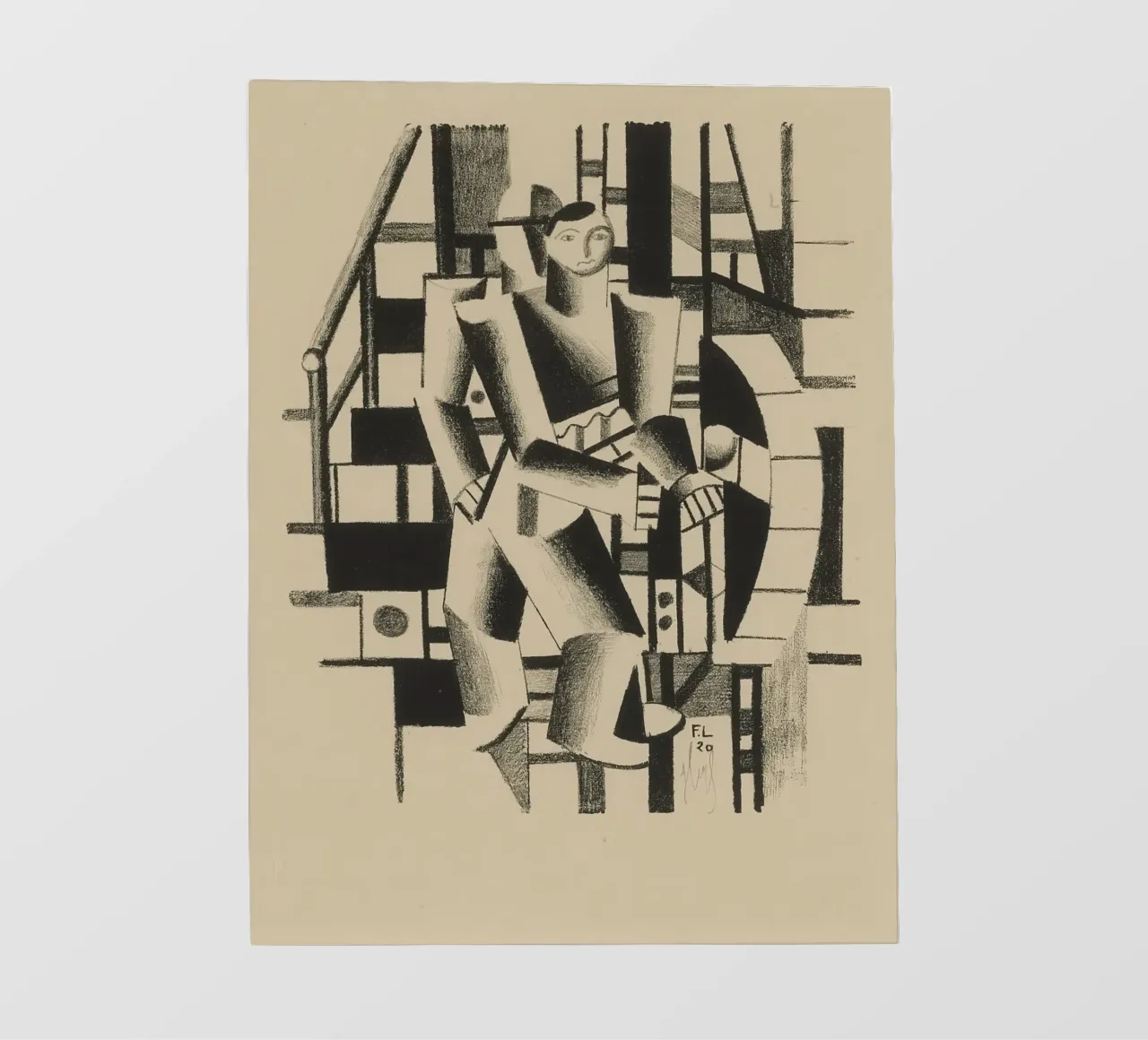 La "Composizione di due figure" di Léger - Figurazione cubista e modernista pellicola backlit da NorwesClub