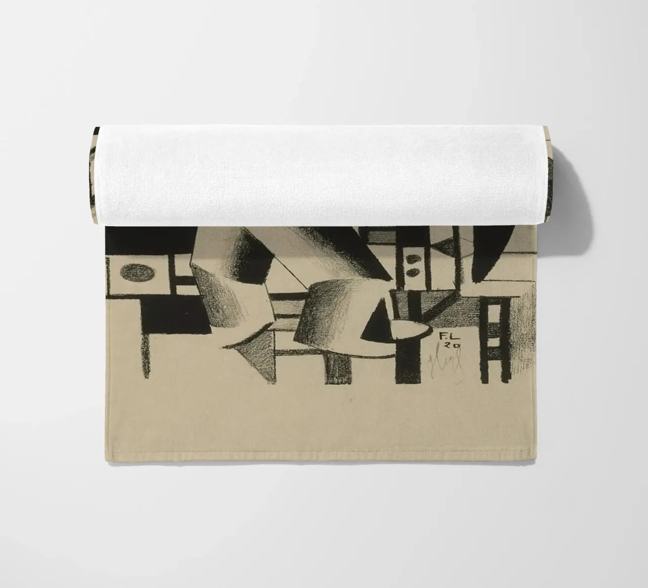 La "Composizione di due figure" di Léger - Figurazione cubista e modernista telo mare da NorwesClub
