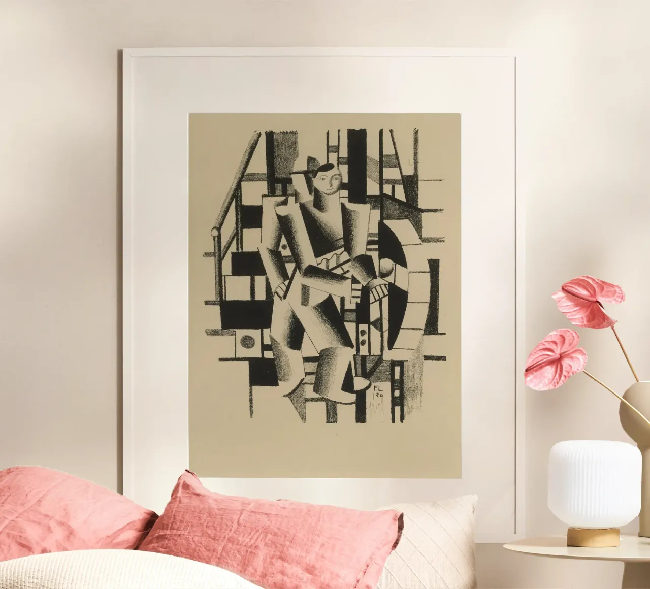 La "Composizione di due figure" di Léger - Figurazione cubista e modernista carta hahnemühle da NorwesClub