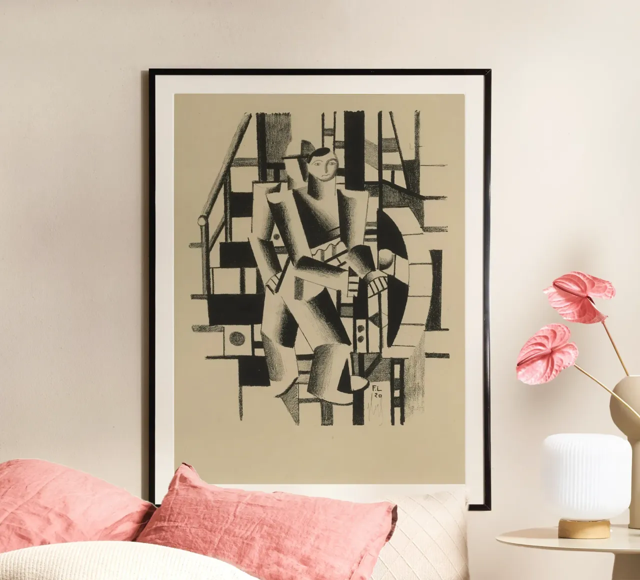 La "Composizione di due figure" di Léger - Figurazione cubista e modernista carta hahnemühle da NorwesClub