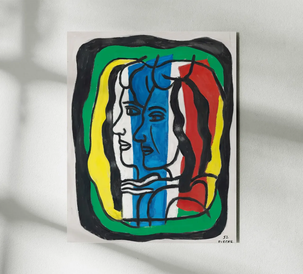 I "due profili" di Léger: ritratto cubista e figura moderna alluminio dibond da NorwesClub