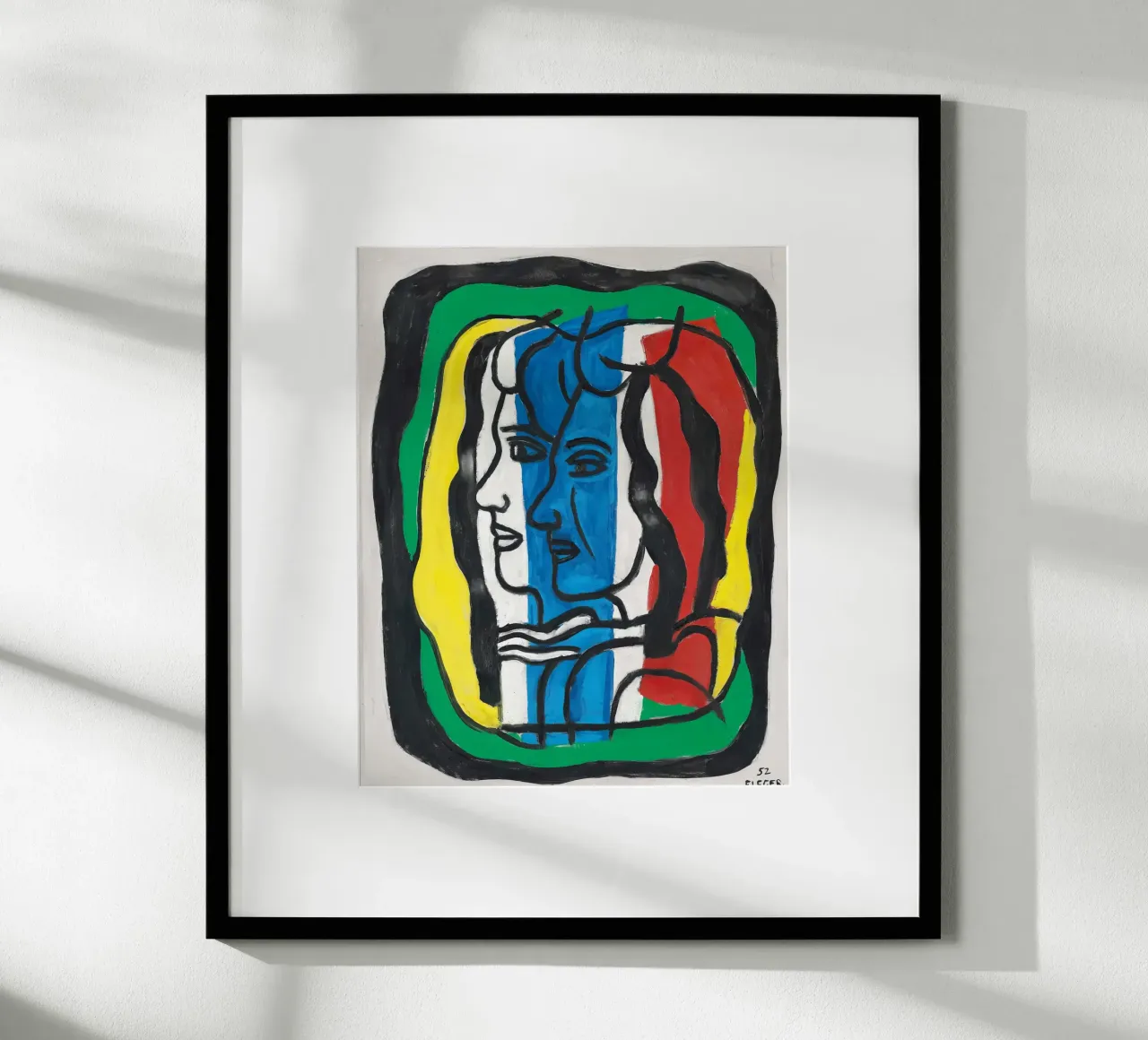 I "due profili" di Léger: ritratto cubista e figura moderna carta hahnemühle da NorwesClub