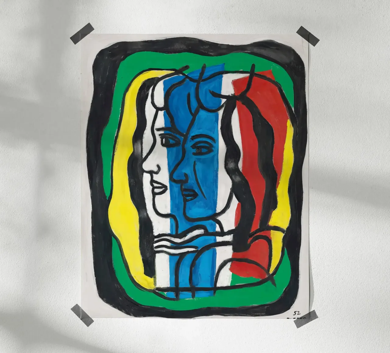 I "due profili" di Léger: ritratto cubista e figura moderna carta hahnemühle da NorwesClub