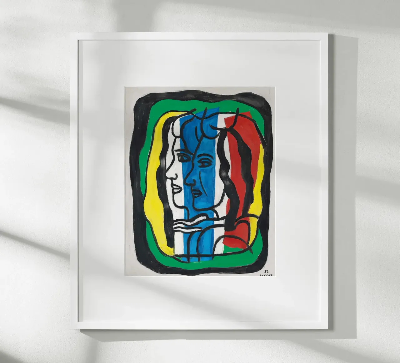 I "due profili" di Léger: ritratto cubista e figura moderna carta hahnemühle da NorwesClub