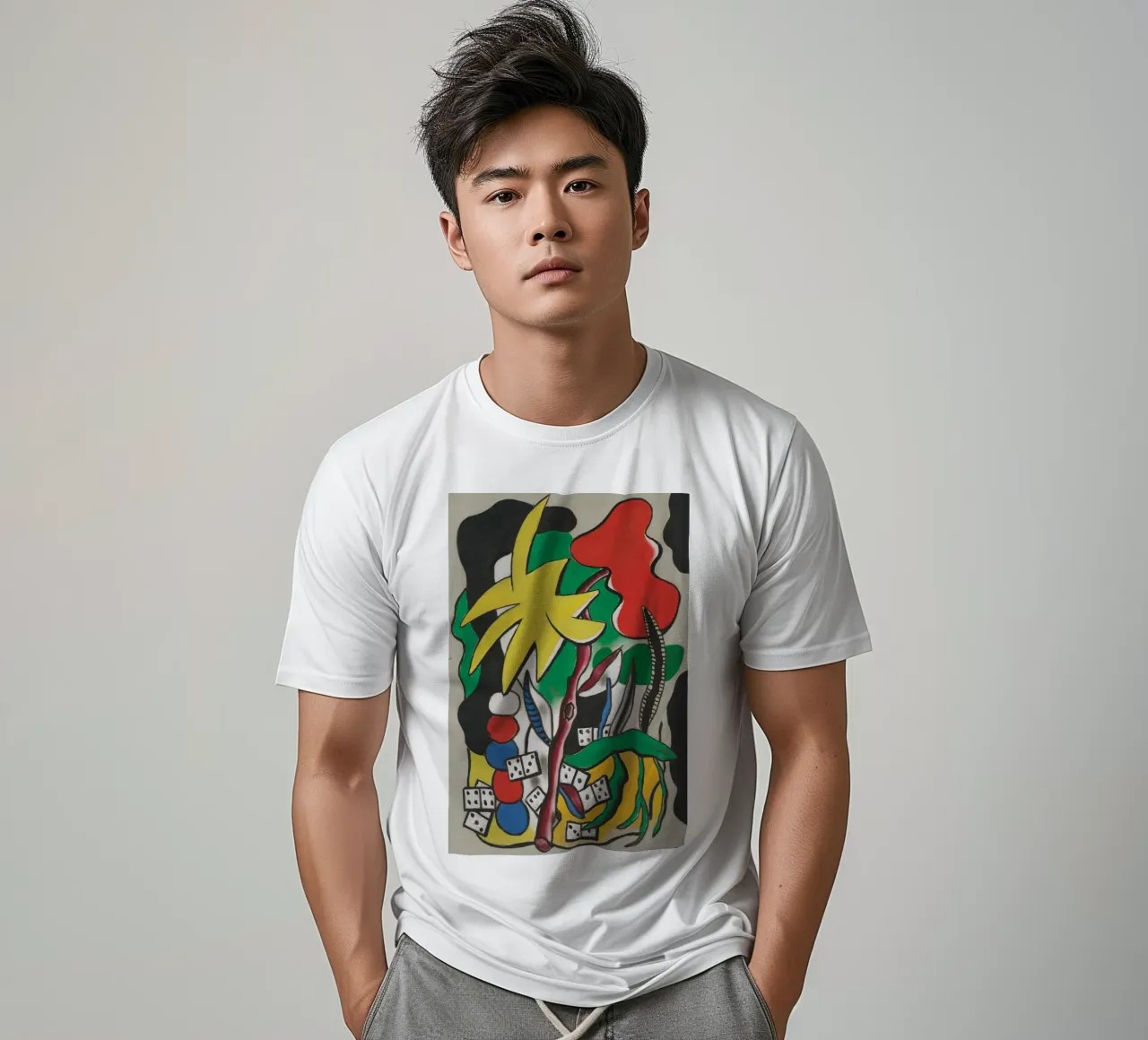 La "Composizione di domino" di Léger - Arte geometrica e modalità cubista t-shirt da NorwesClub