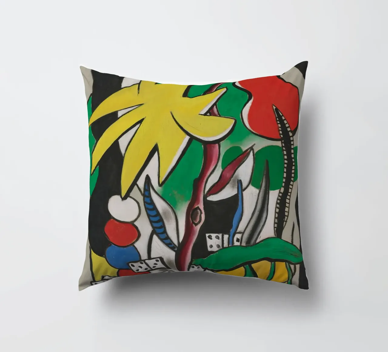 La "Composizione di domino" di Léger - Arte geometrica e modalità cubista cuscino da NorwesClub