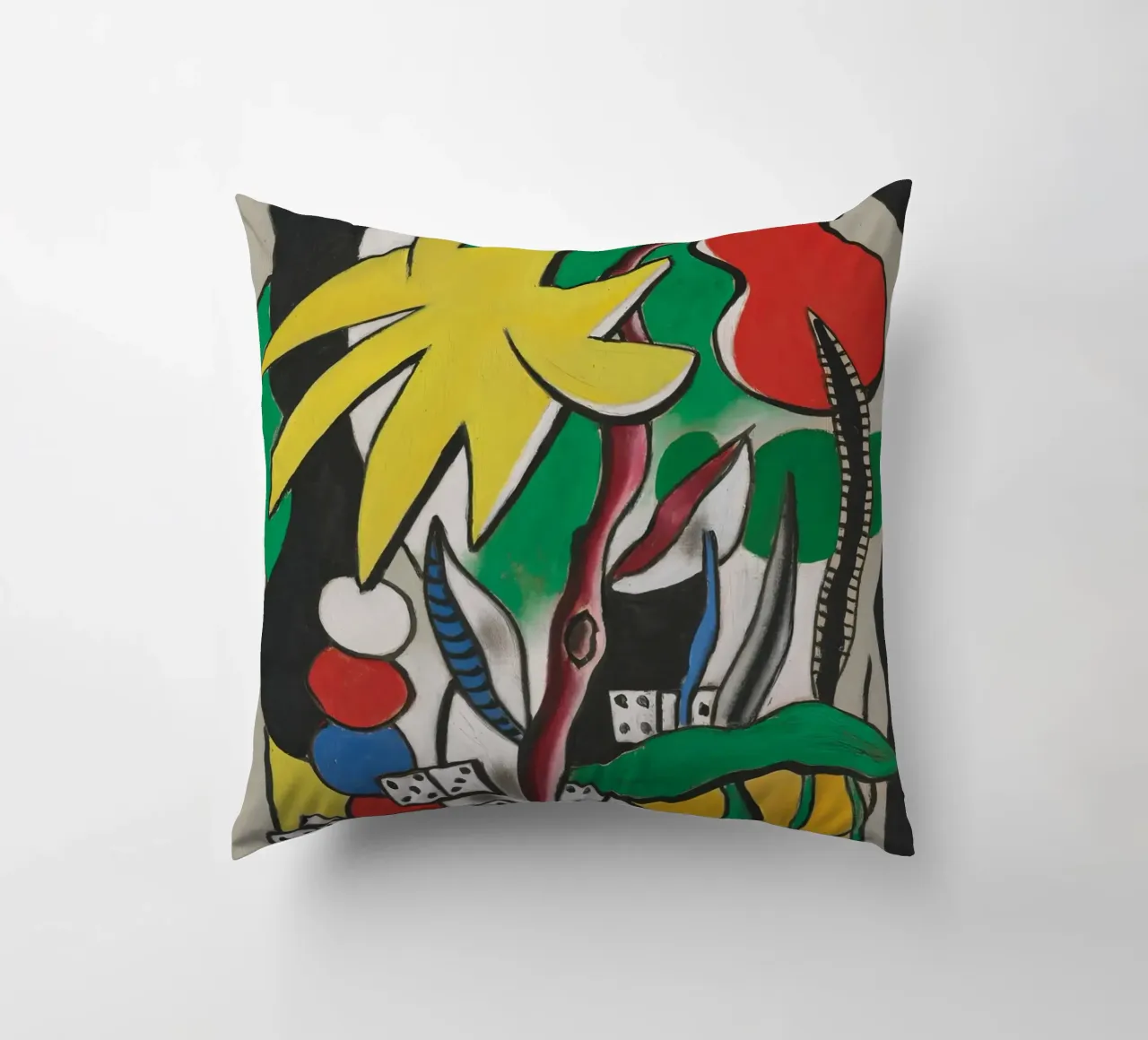 La "Composizione di domino" di Léger - Arte geometrica e modalità cubista cuscino da NorwesClub