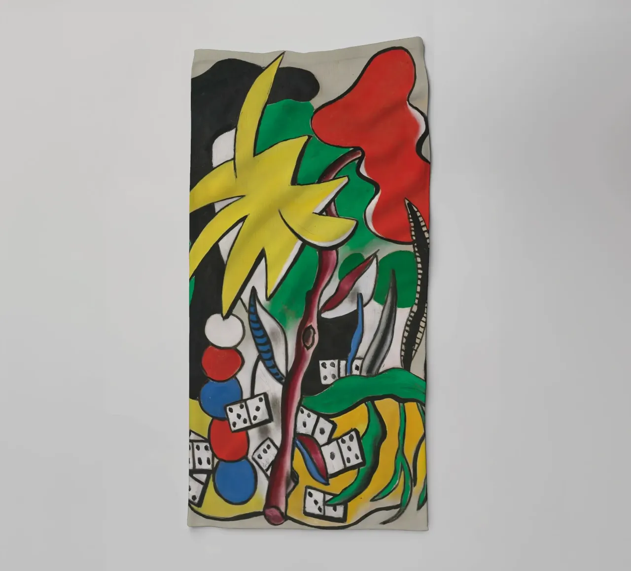 La "Composizione di domino" di Léger - Arte geometrica e modalità cubista asciugamano da bagno da NorwesClub