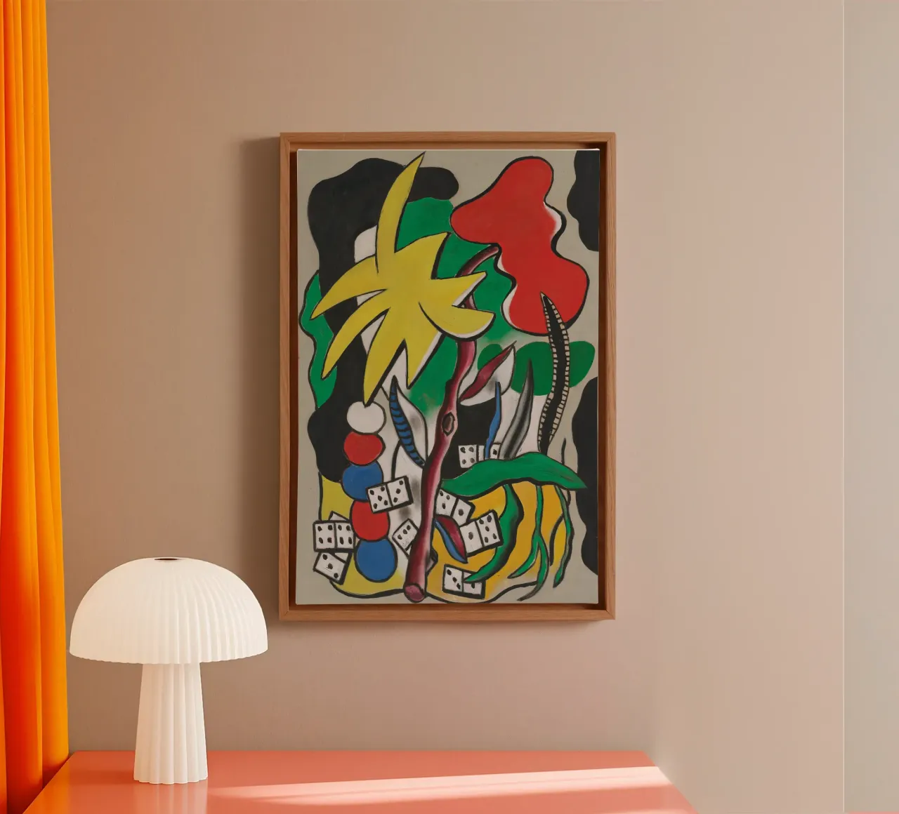 La "Composizione di domino" di Léger - Arte geometrica e modalità cubista tela con Cornice a cassetta da NorwesClub