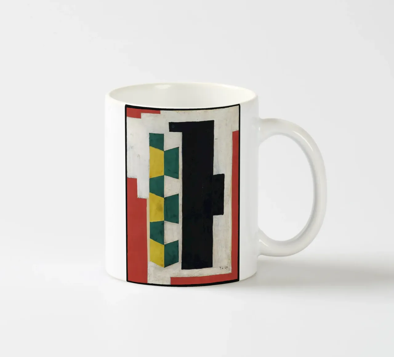 Légers "Muurcompositie" - Kubistisch Abstract & Modernistisch De keramische mok van NorwesClub