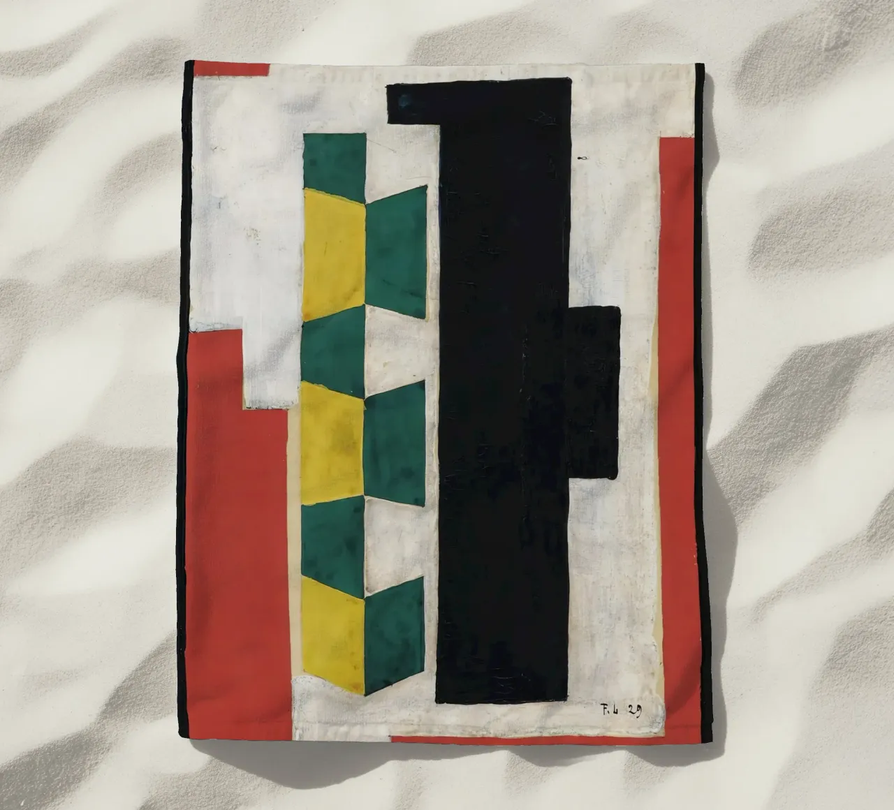 Léger's "Mural Composition" - Cubist Abstract & Modernist De beach towel by NorwesClub