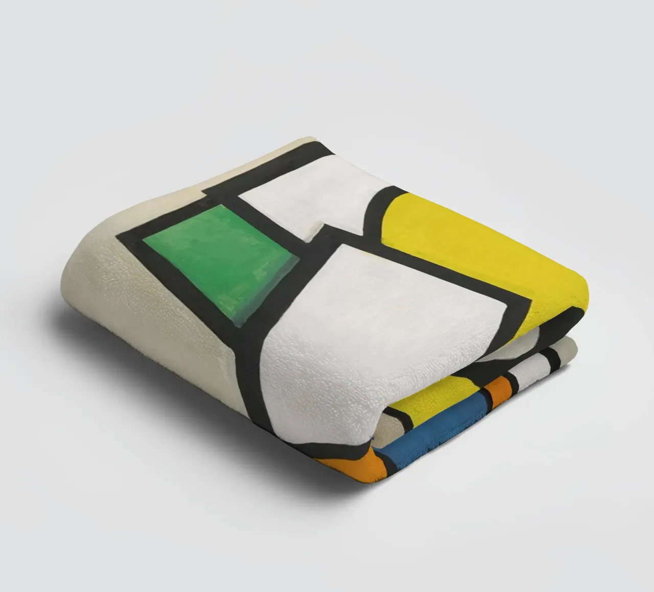 Murale sur fond jaune" de Léger - Abstraction cubiste audacieuse et modernité De serviette de bain de NorwesClub