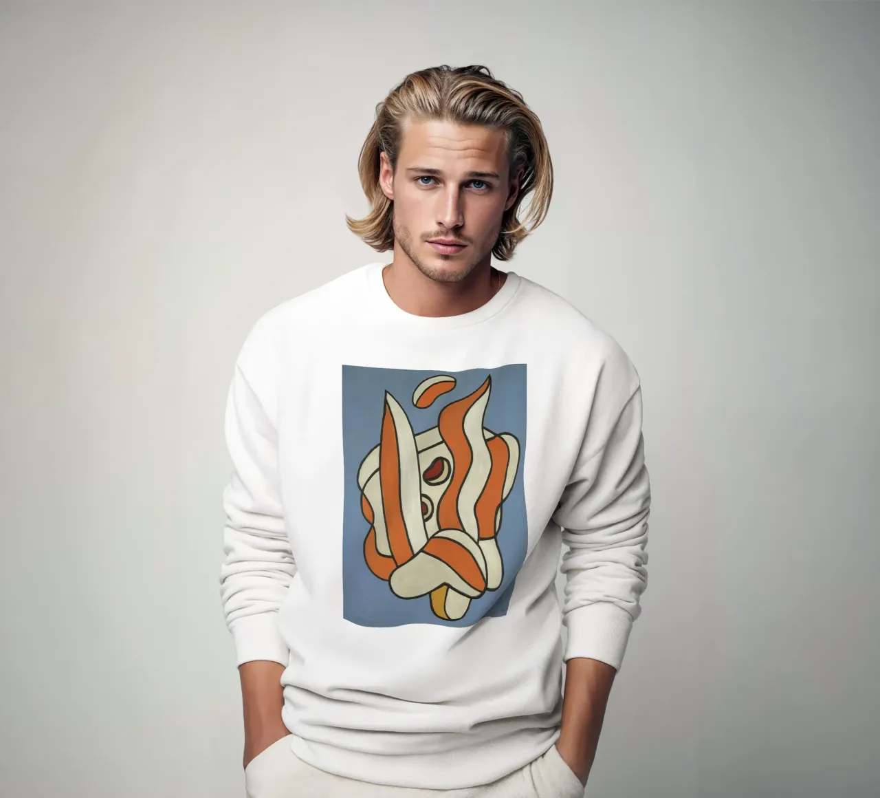 Léger's "Composition on Blue" - Cubist Abstract & Modernist sweatshirt by NorwesClub