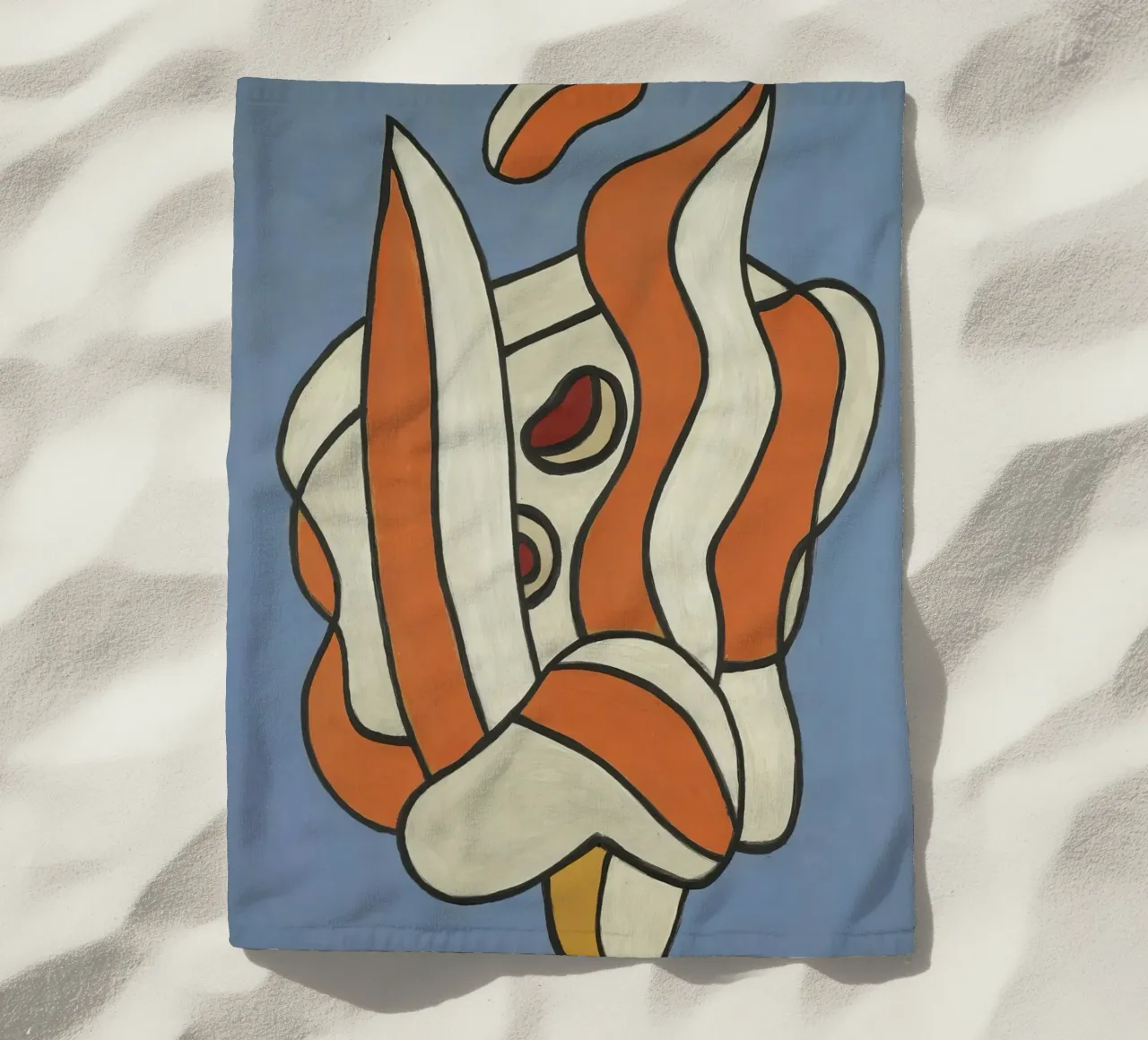 Léger's "Composition on Blue" - Cubist Abstract & Modernist beach towel by NorwesClub