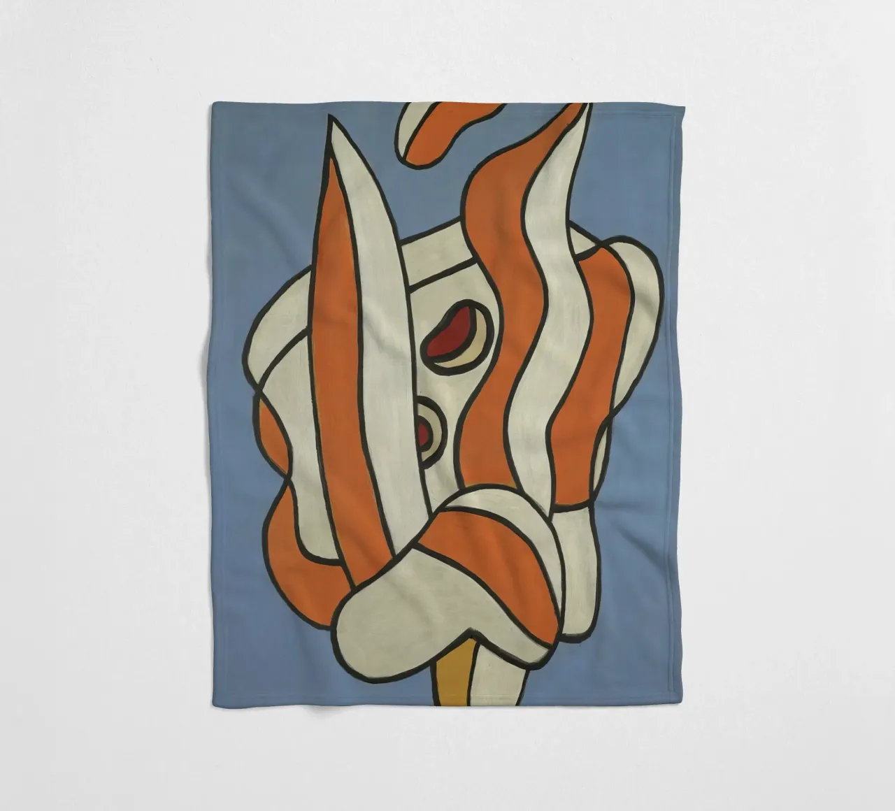 Léger's "Composition on Blue" - Cubist Abstract & Modernist fleece blanket by NorwesClub