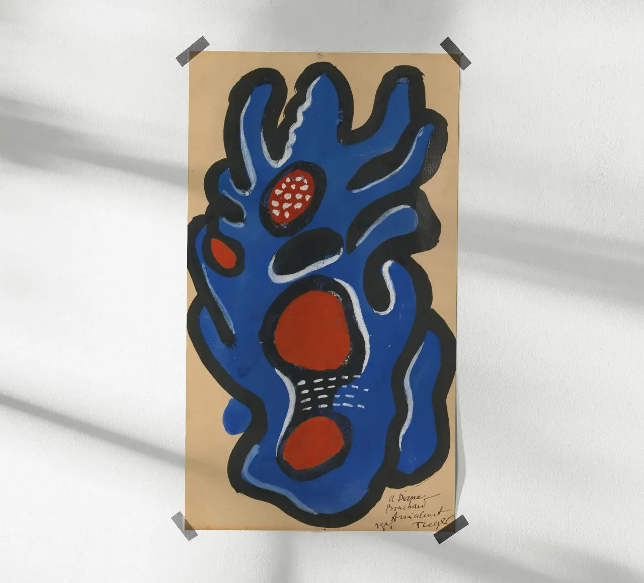 Due donne e fiori" di Léger - Figurativo e vibrante cubista poster con telaio in plastica da NorwesClub