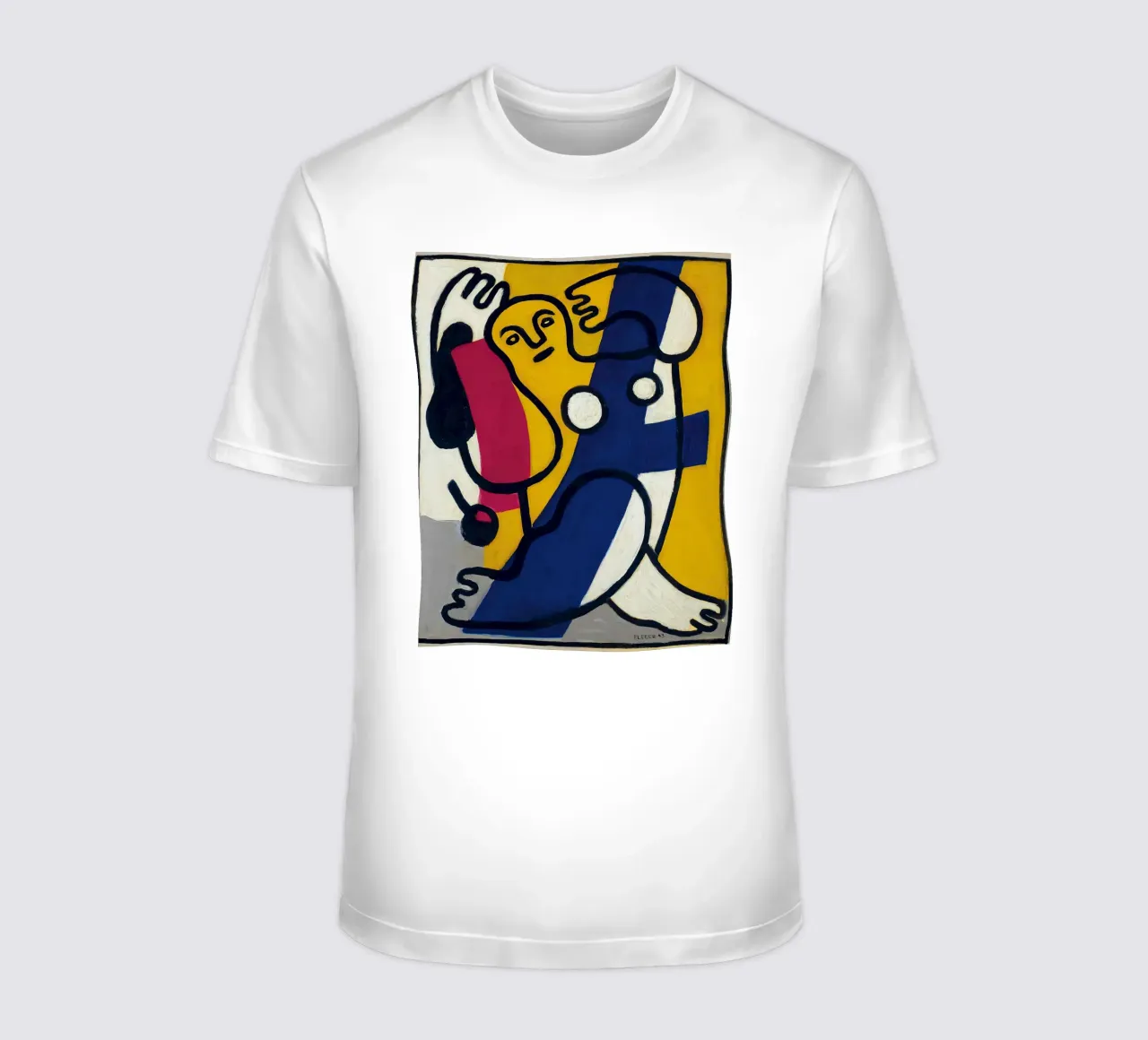 La "Danseuse en jaune et bleu" de Léger - Figurine cubiste et moderniste t-shirt de NorwesClub