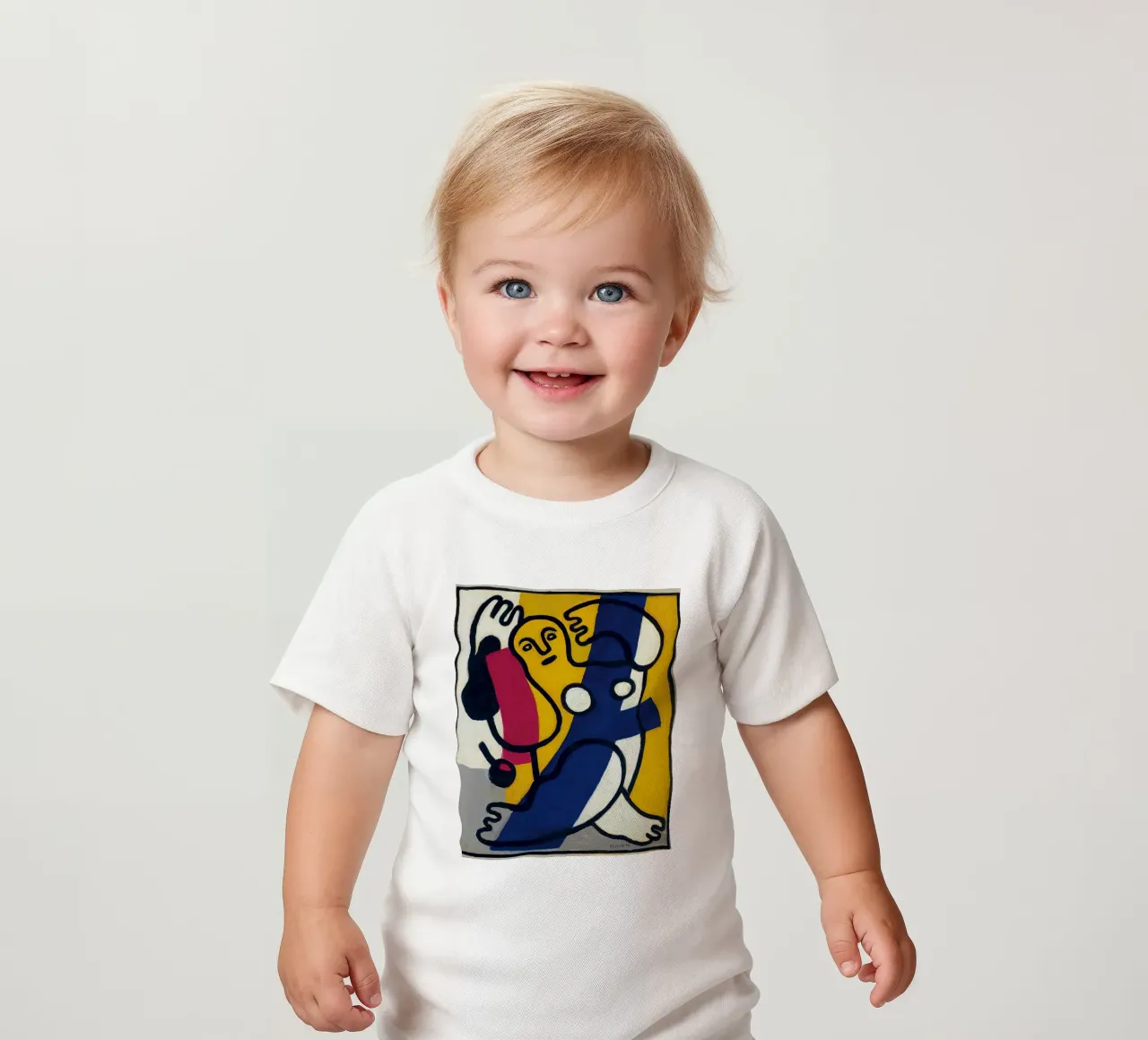 La "Danseuse en jaune et bleu" de Léger - Figurine cubiste et moderniste t-shirt pour bébé de NorwesClub