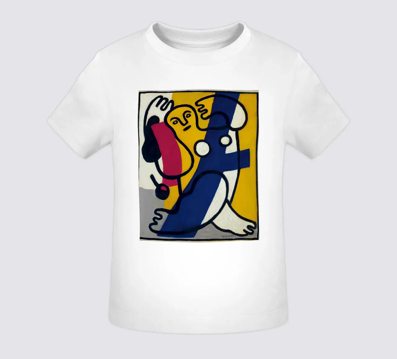 La "Danseuse en jaune et bleu" de Léger - Figurine cubiste et moderniste t-shirt pour bébé de NorwesClub