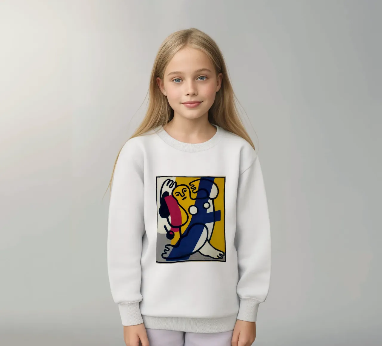La "Danseuse en jaune et bleu" de Léger - Figurine cubiste et moderniste sweat enfant de NorwesClub