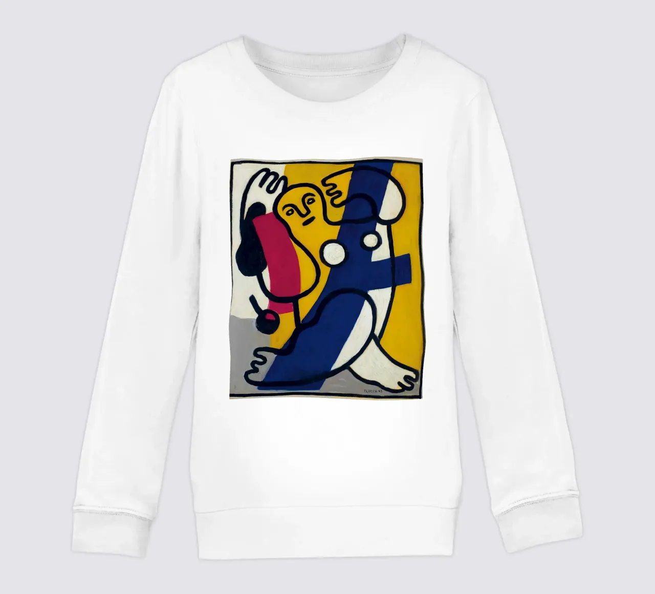 La "Danseuse en jaune et bleu" de Léger - Figurine cubiste et moderniste sweat enfant de NorwesClub