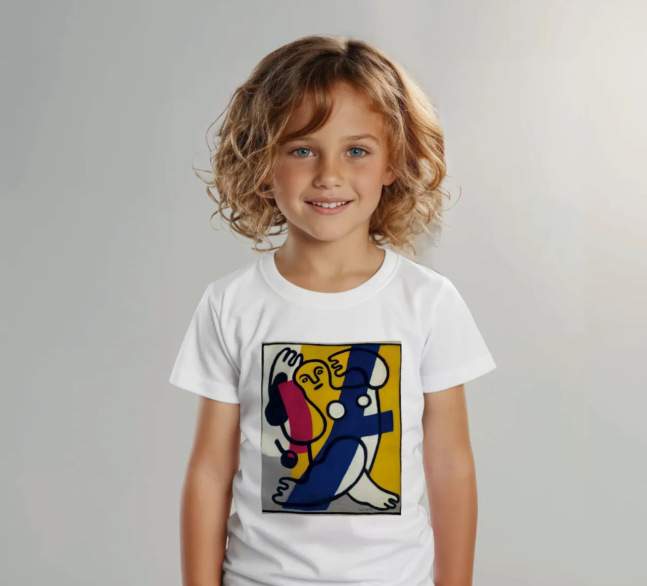 Léger's "Dancer in Yellow & Blue" - Cubist & Modernist Figur kids t-shirt by NorwesClub