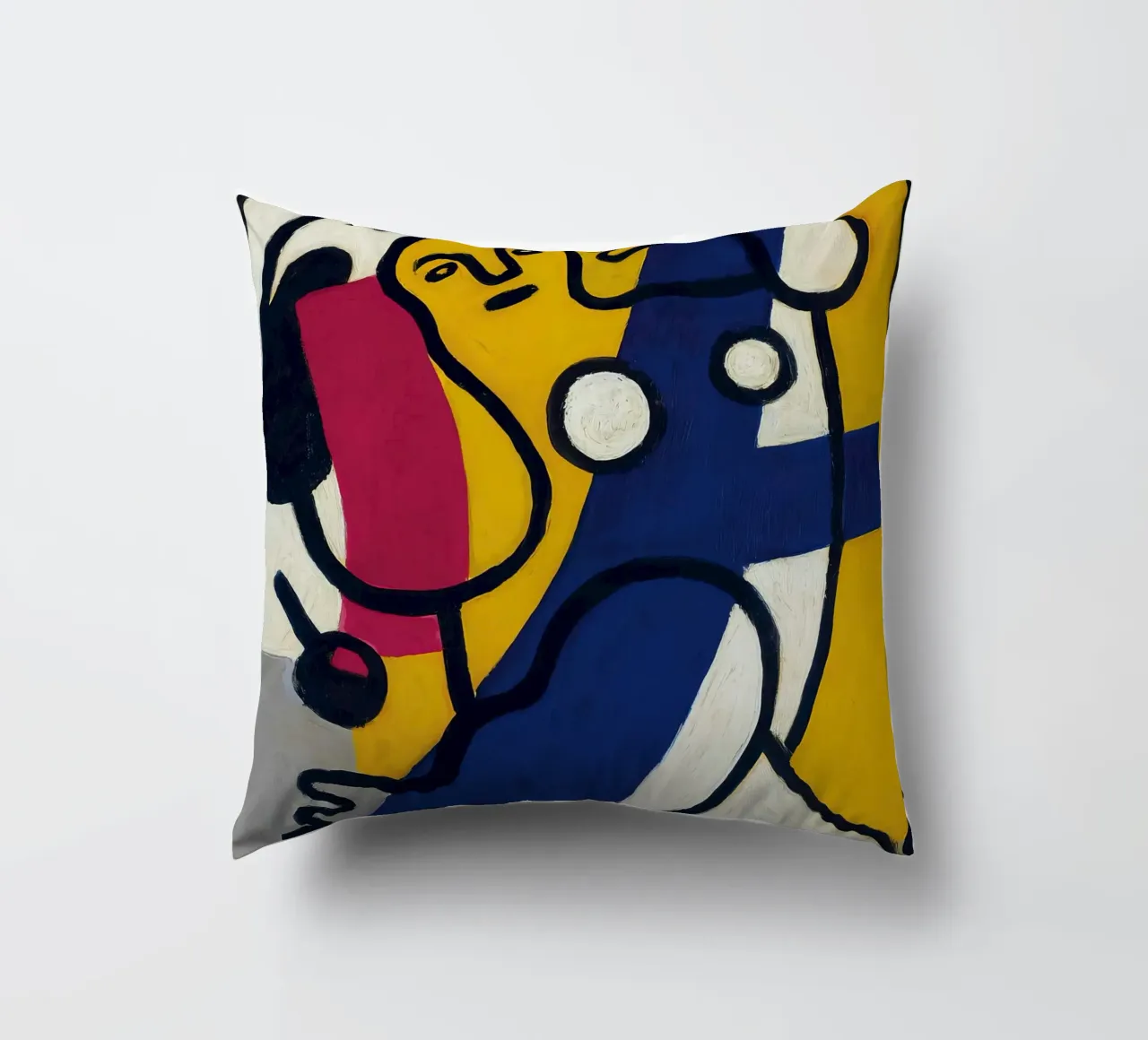 La "Danseuse en jaune et bleu" de Léger - Figurine cubiste et moderniste coussin de NorwesClub