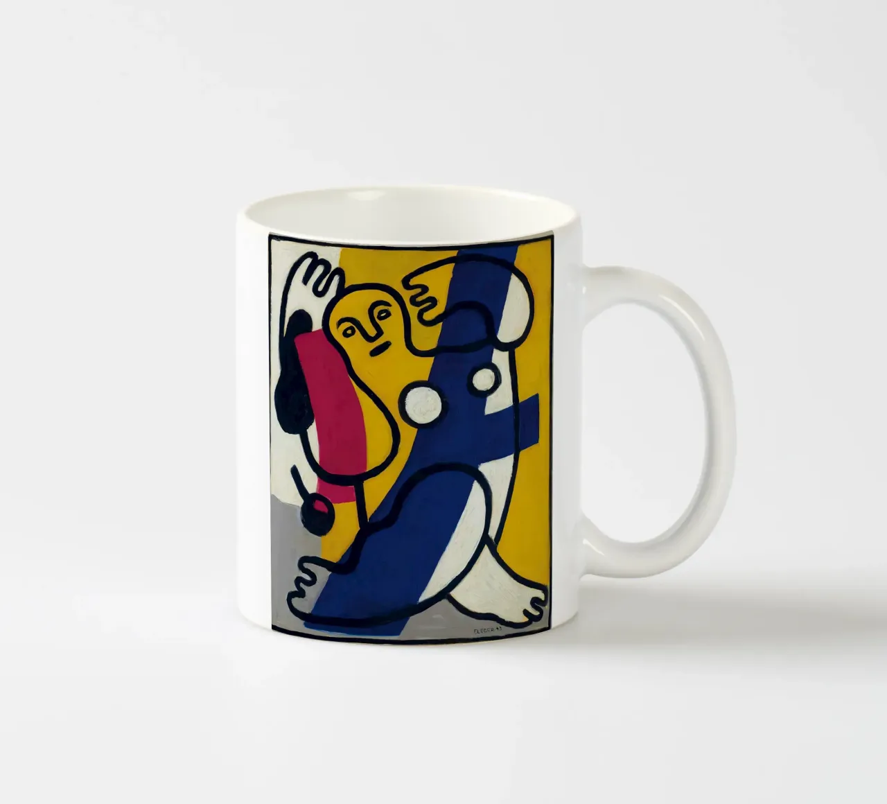 La "Danseuse en jaune et bleu" de Léger - Figurine cubiste et moderniste mug en céramique de NorwesClub