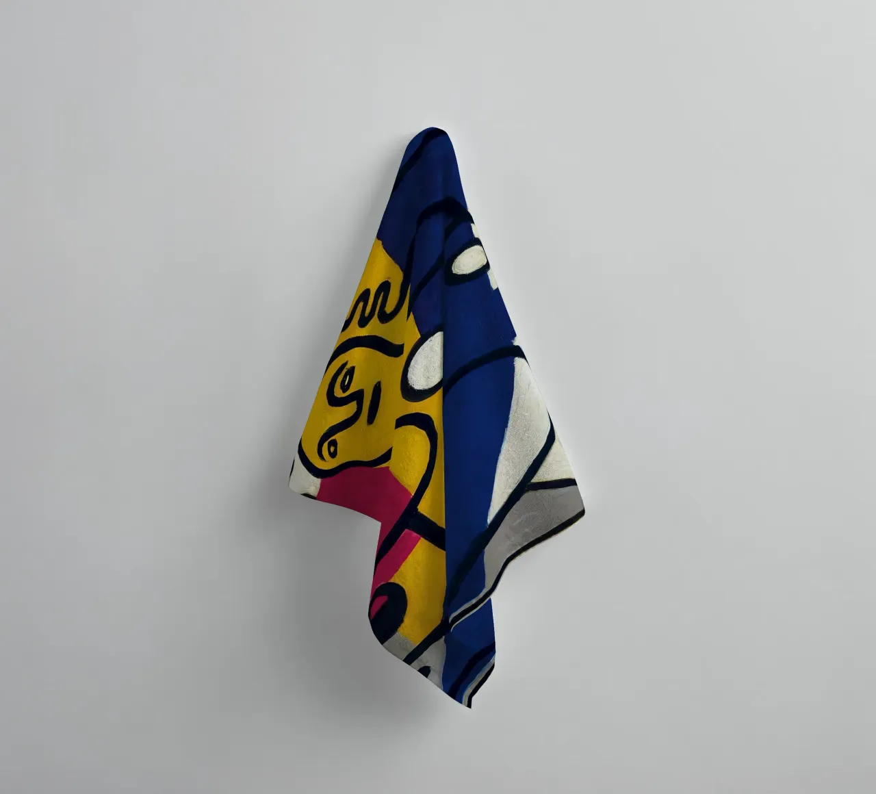 La "Danseuse en jaune et bleu" de Léger - Figurine cubiste et moderniste serviette de bain de NorwesClub