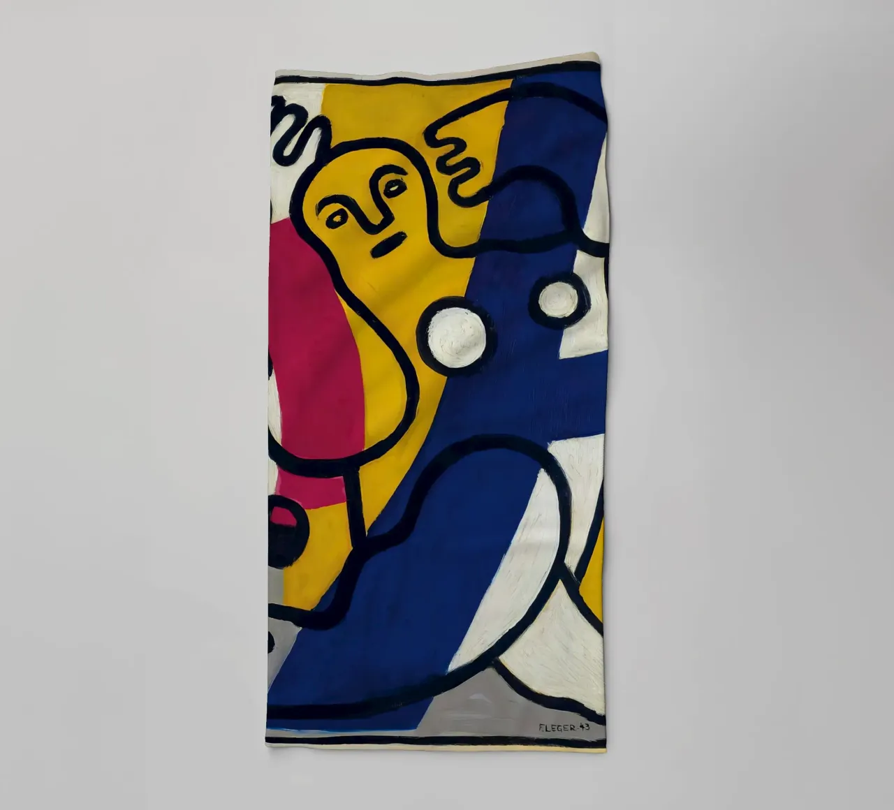 La "Danseuse en jaune et bleu" de Léger - Figurine cubiste et moderniste serviette de bain de NorwesClub