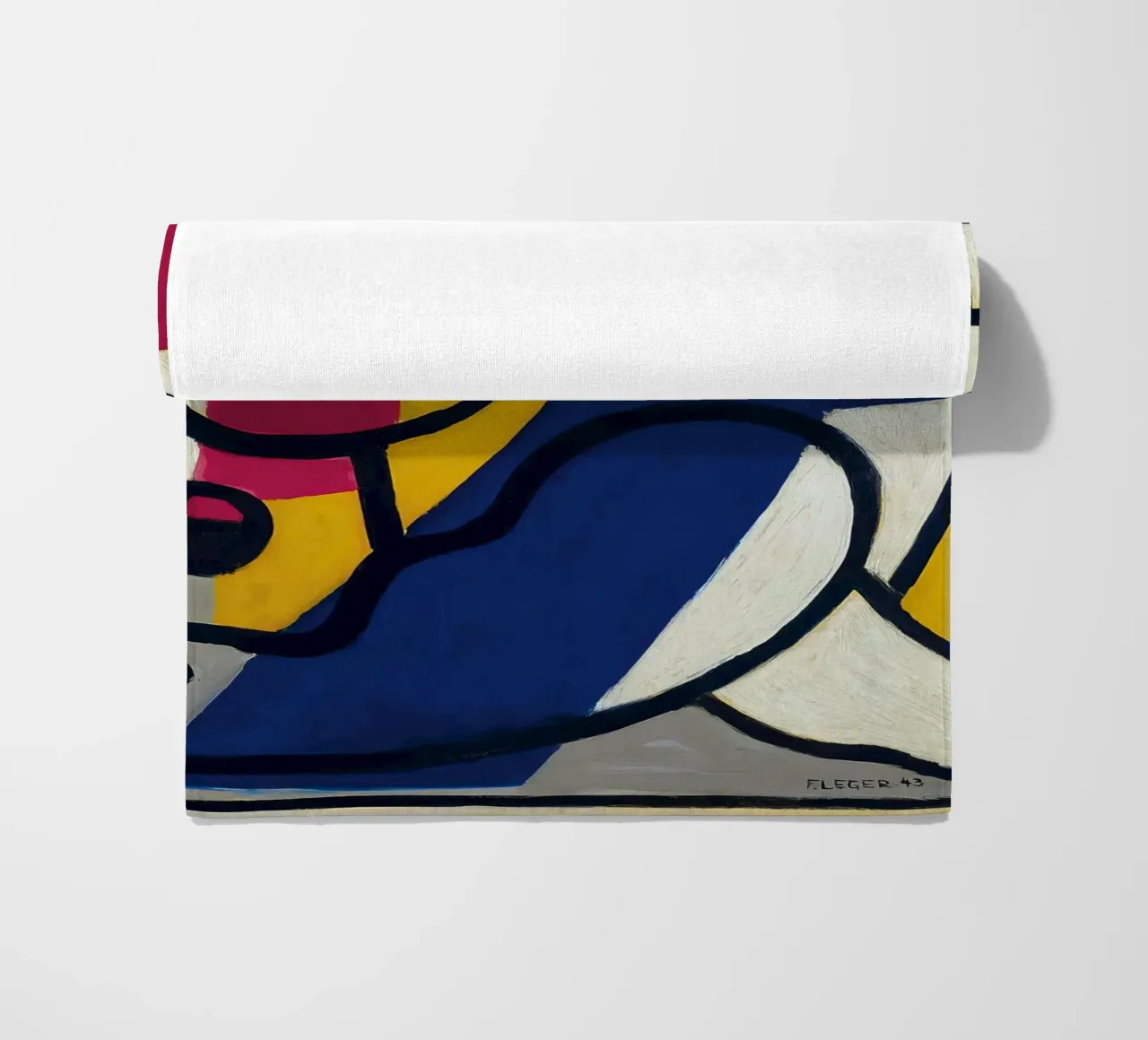 La "Danseuse en jaune et bleu" de Léger - Figurine cubiste et moderniste serviette de plage de NorwesClub