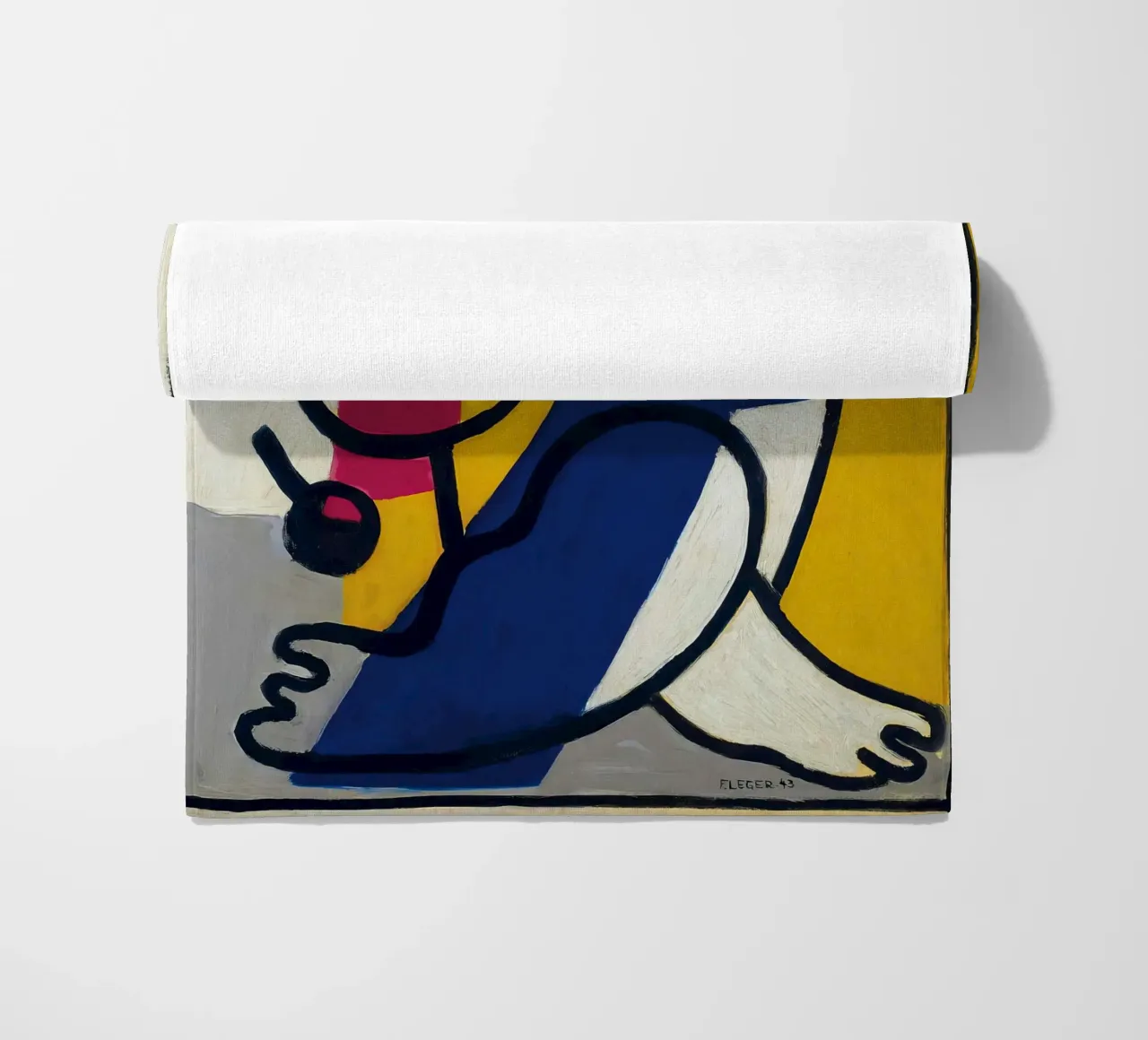 La "Danseuse en jaune et bleu" de Léger - Figurine cubiste et moderniste serviette de plage de NorwesClub